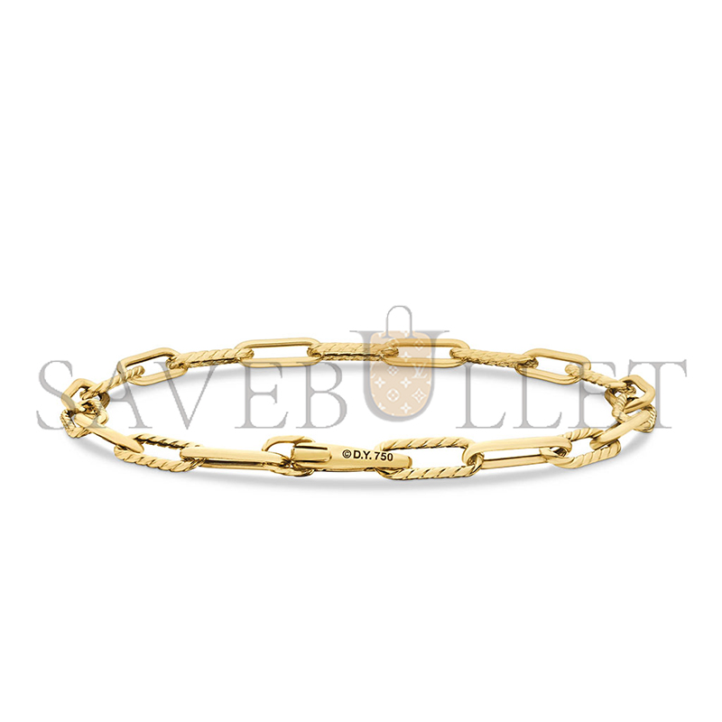 DAVID YURMAN DY MADISON CHAIN BRACELET 18K YELLOW GOLD, 4MM B17841 88